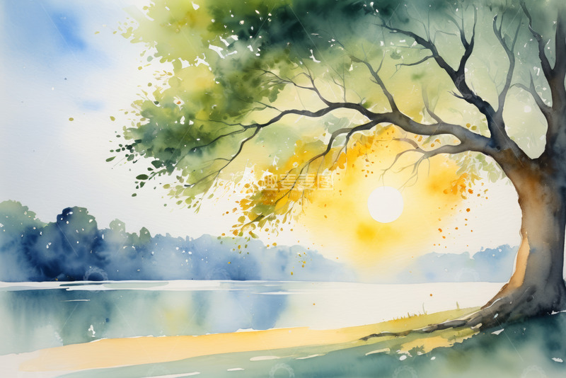 高清大图下载【趣麦麦图】多彩水彩渐变背景素材