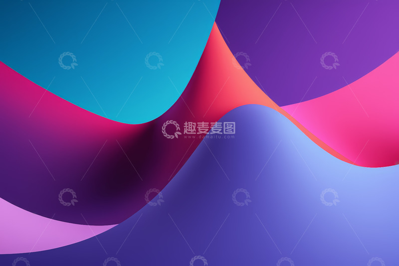 高清大图下载【趣麦麦图】多彩抽象形状背景图案