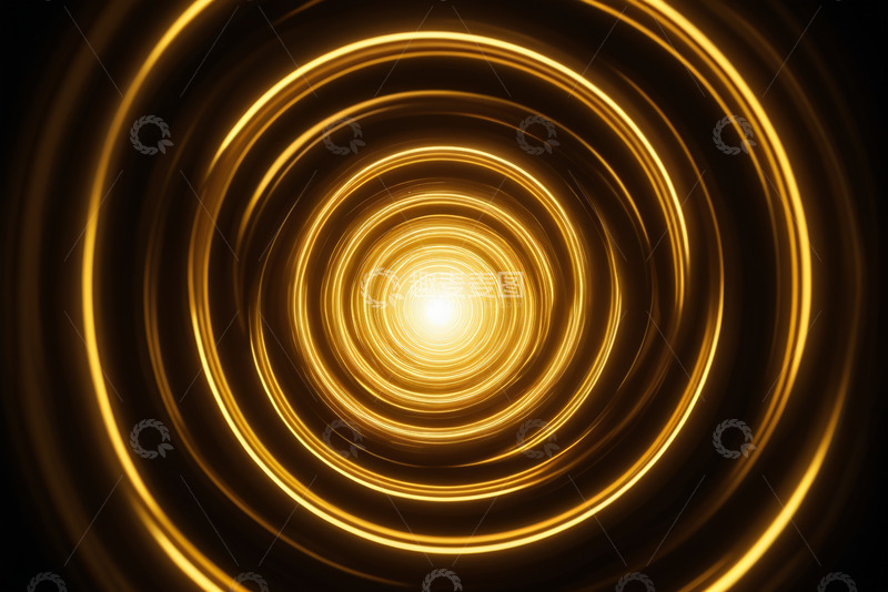 高清大图下载【趣麦麦图】金色发光环形抽象背景