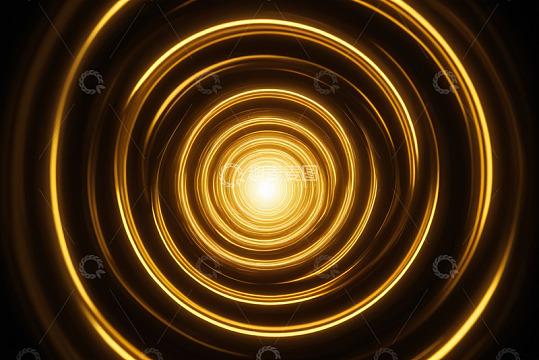 金色发光环形抽象背景