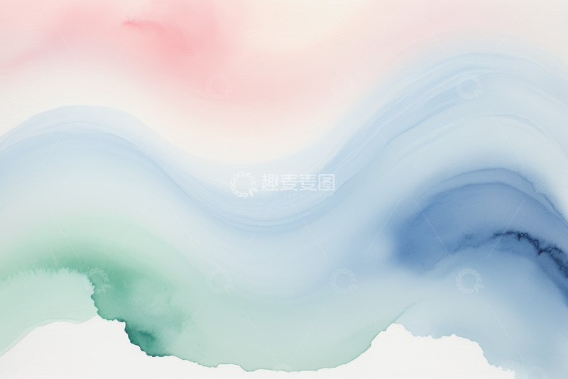 高清大图下载【趣麦麦图】绿色水彩艺术背景纹理