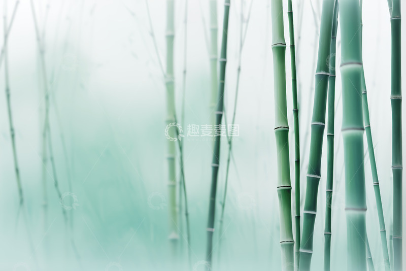 高清大图下载【趣麦麦图】淡绿色水墨抽象背景素材