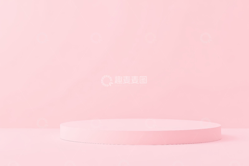 高清大图下载【趣麦麦图】粉色背景圆形展示台