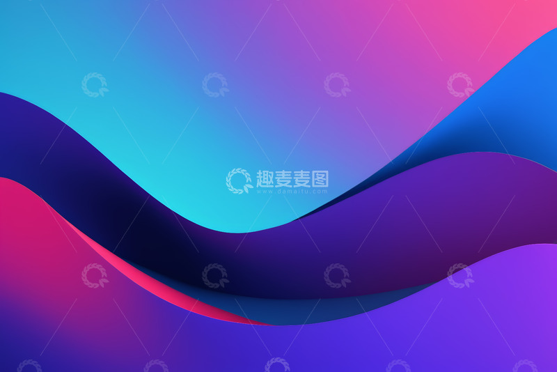 高清大图下载【趣麦麦图】蓝粉渐变抽象背景图