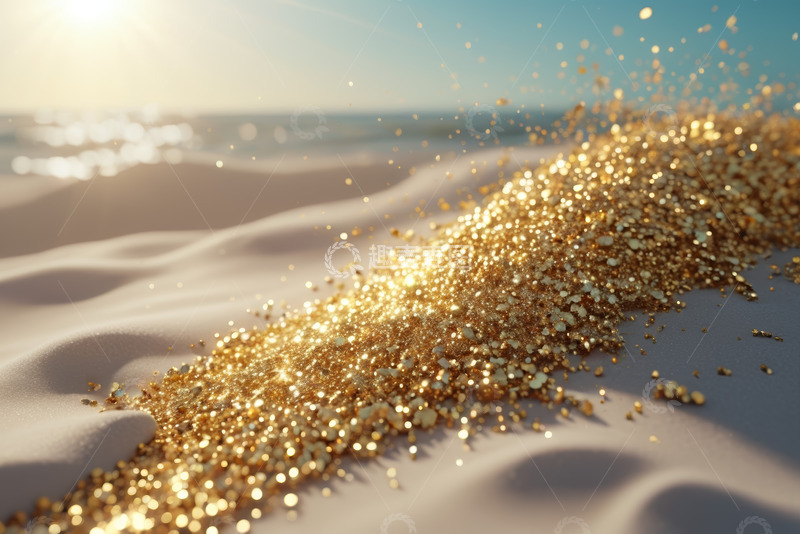 高清大图下载【趣麦麦图】金色背景下的玻璃饮料瓶