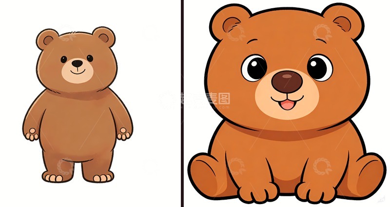 高清大图下载【趣麦麦图】可爱的狗熊图案