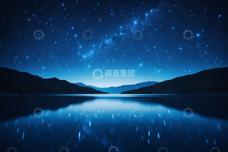 高清大图下载【趣麦麦图】蓝色抽象波浪背景素材