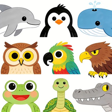 一群可爱动物头像