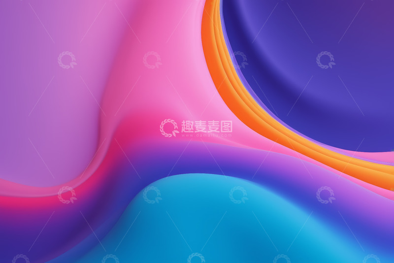 高清大图下载【趣麦麦图】紫色渐变抽象流体背景