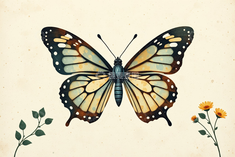 高清大图下载【趣麦麦图】盛开的橘黄色菊花特写