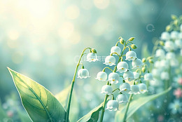 盛开的红白相间百合花