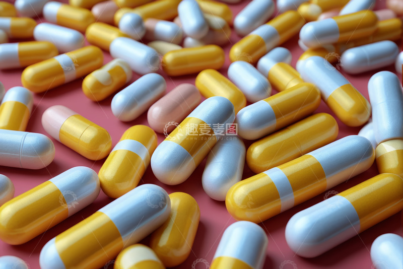 高清大图下载【趣麦麦图】白色药丸微距特写素材