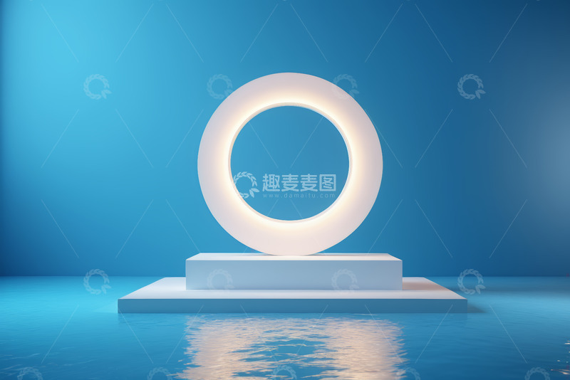 高清大图下载【趣麦麦图】黑色现代展示台静物素材