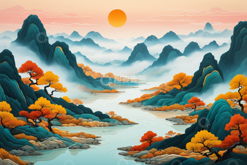 高清大图下载【趣麦麦图】多彩渐变抽象背景素材