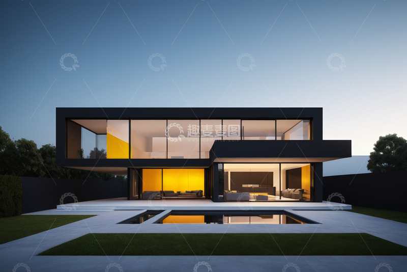 高清大图下载【趣麦麦图】黑色背景发光点状抽象图案