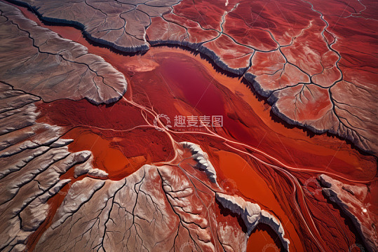 红色发光粒子背景