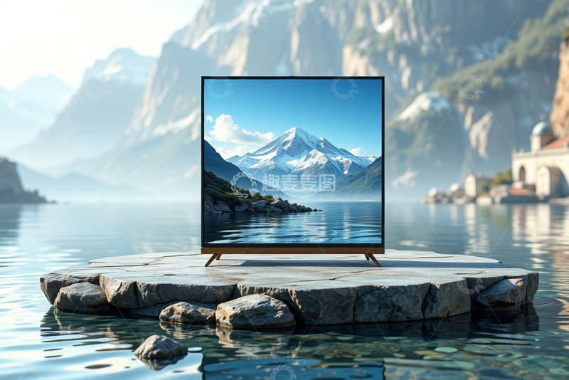 高清大图下载【趣麦麦图】舞台聚光灯下的圆形表演台