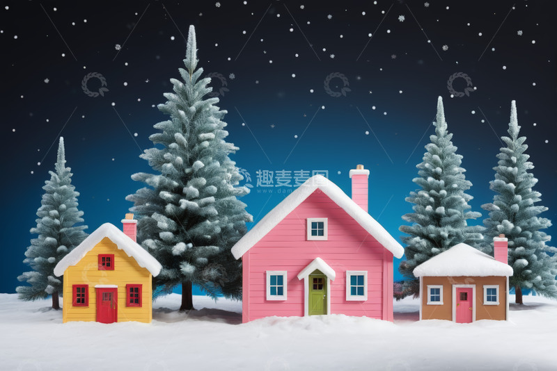 高清大图下载【趣麦麦图】夜晚城市高楼全景