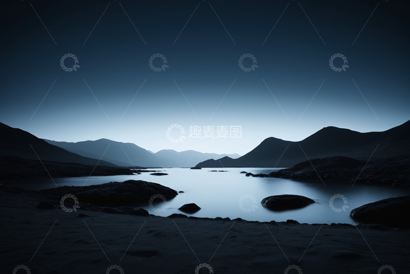 高清大图下载【趣麦麦图】深色背景下的发光展示台