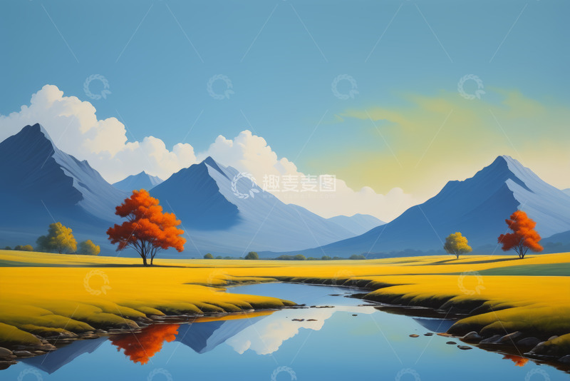 高清大图下载【趣麦麦图】多彩抽象波浪背景图案