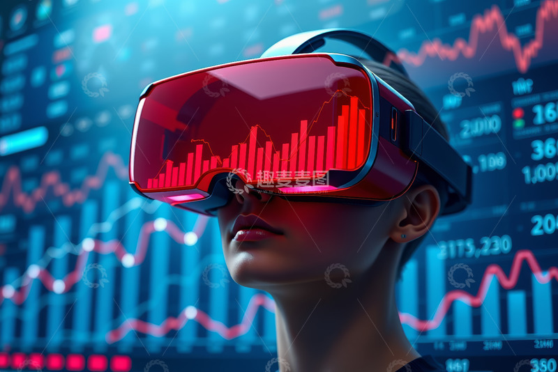 高清大图下载【趣麦麦图】城市中带耳机的机器人