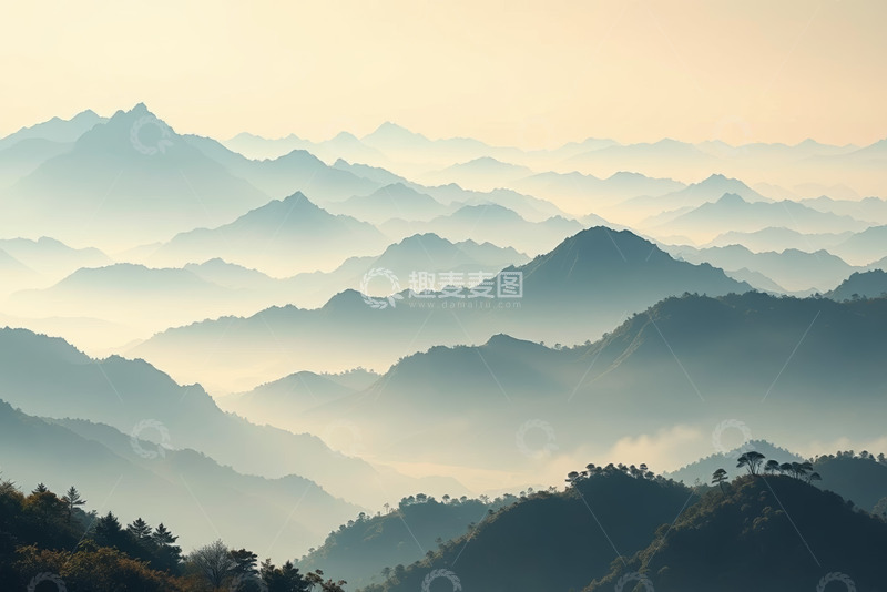 高清大图下载【趣麦麦图】雪山全景自然风光