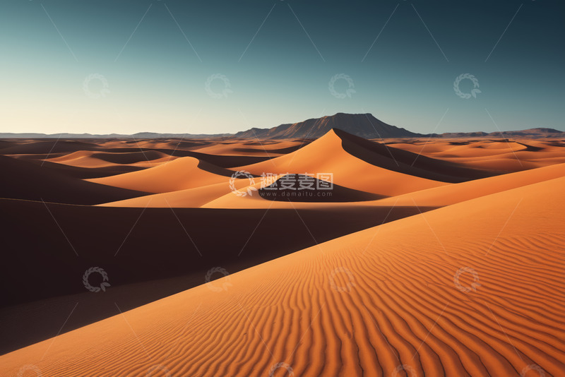 高清大图下载【趣麦麦图】广袤沙漠中的沙丘景观