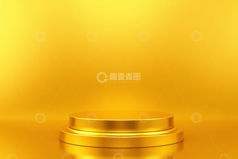 高清大图下载【趣麦麦图】黑色背景下的圆形展示台