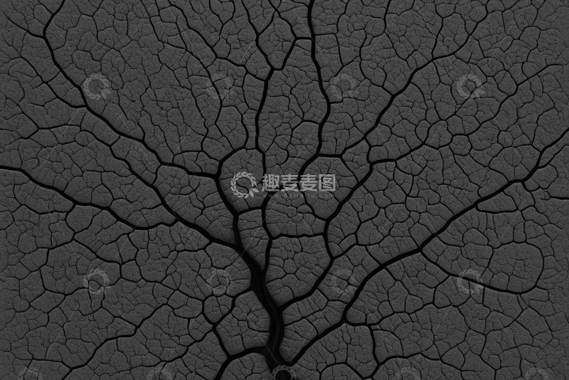 高清大图下载【趣麦麦图】黑色裂纹纹理背景素材