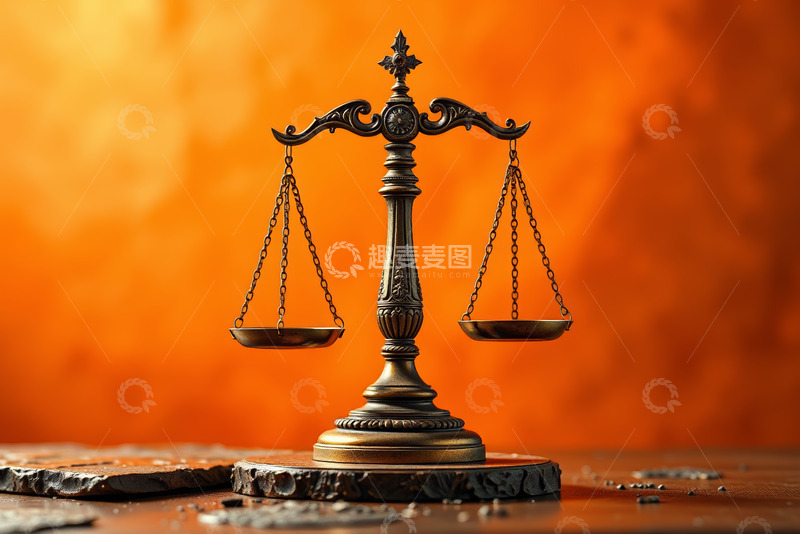 高清大图下载【趣麦麦图】司法天平法律概念静物素材