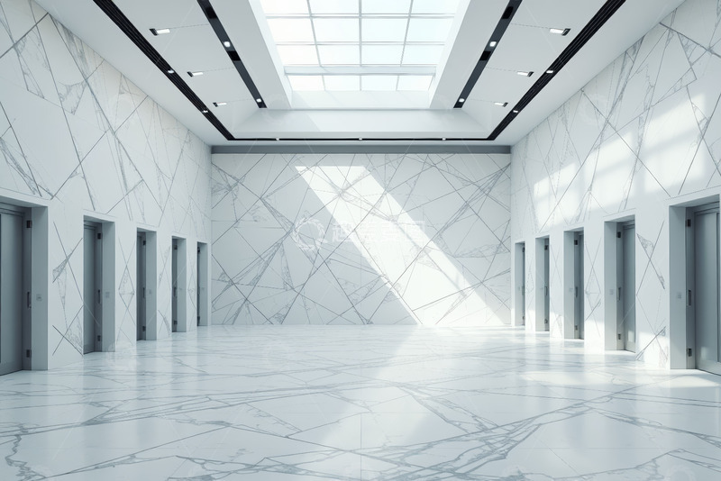 高清大图下载【趣麦麦图】现代建筑大厅电梯入口场景