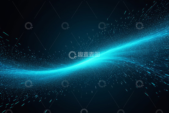 蓝色发光粒子抽象背景