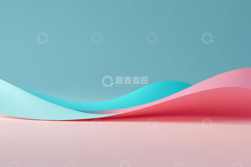 高清大图下载【趣麦麦图】渐变色彩波浪背景