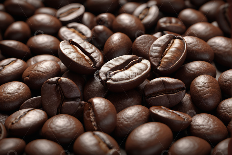 高清大图下载【趣麦麦图】特写烘焙咖啡豆