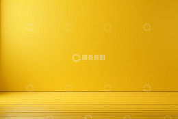 黄色背景墙面与地板素材
