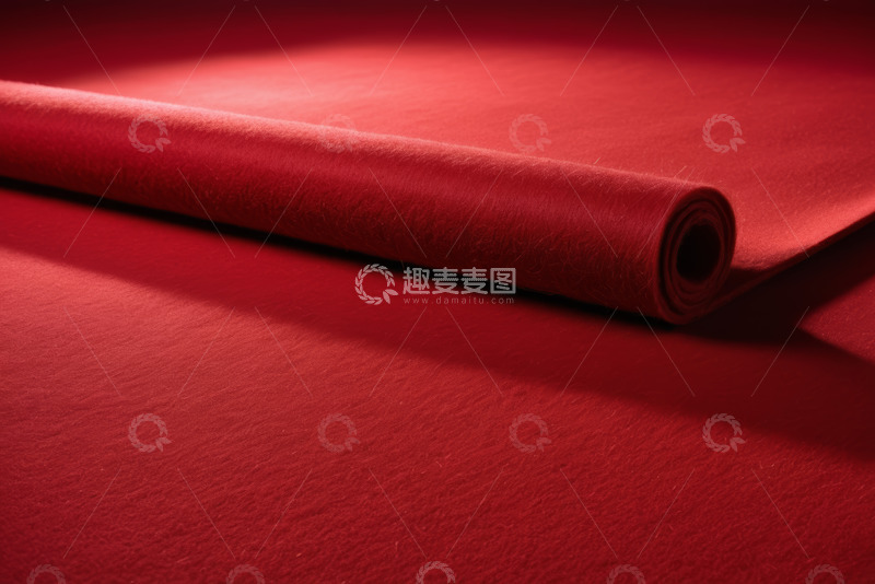 高清大图下载【趣麦麦图】红色绒面布料特写