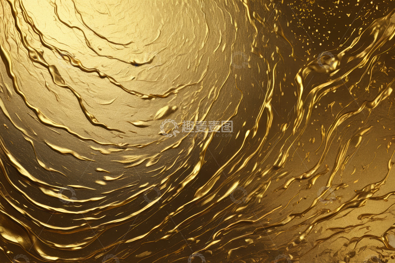 高清大图下载【趣麦麦图】金色液体流动纹理背景