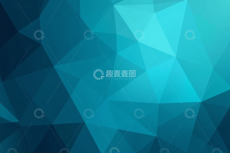 高清大图下载【趣麦麦图】蓝色多边形几何背景素材