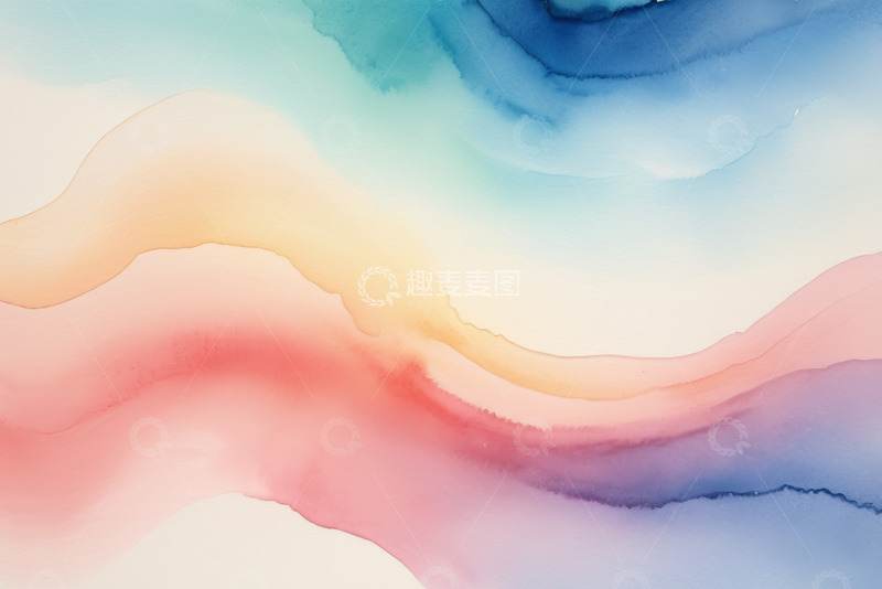 高清大图下载【趣麦麦图】彩色水彩纹理背景图案