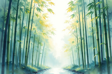竹林间的自然风景