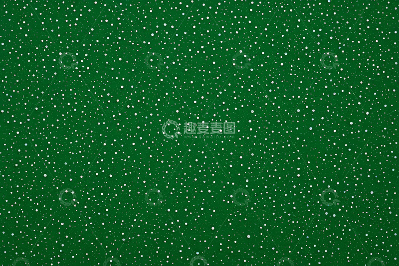 高清大图下载【趣麦麦图】绿色背景飘落雪花画面
