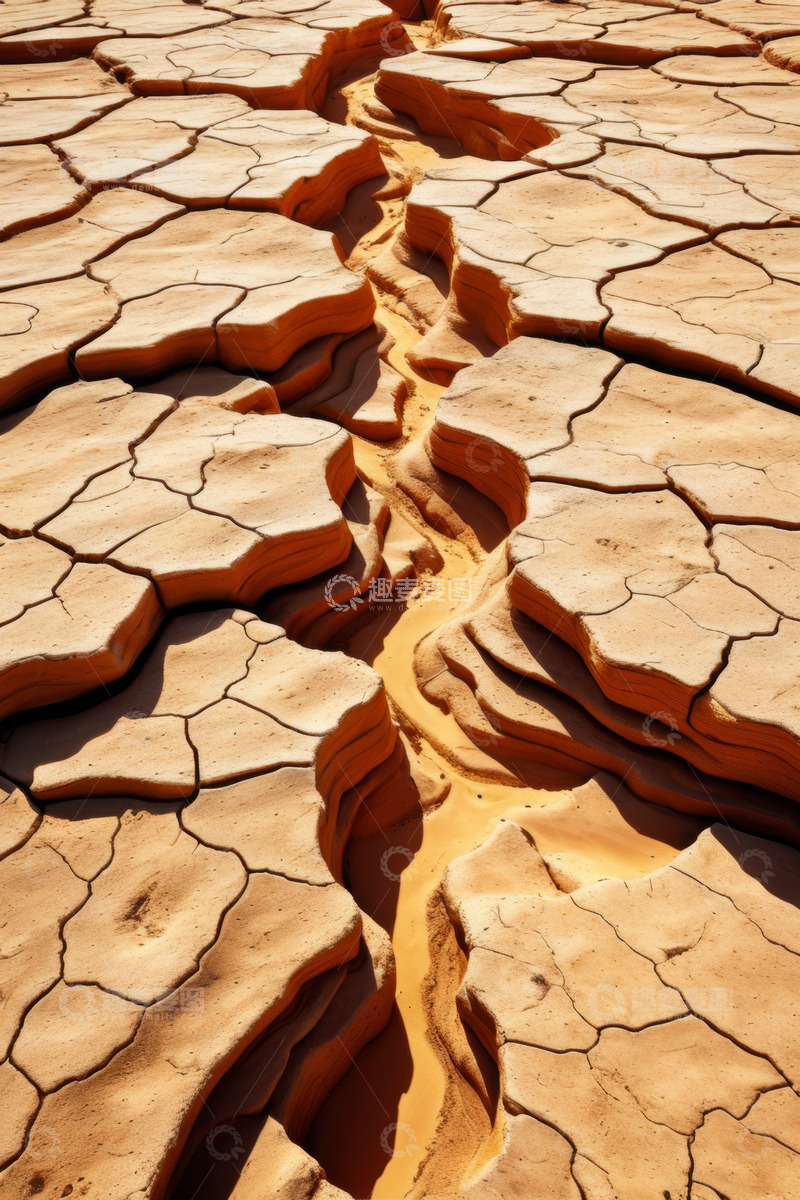 高清大图下载【趣麦麦图】干旱土地干裂景象