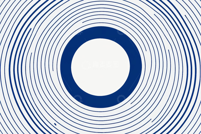 高清大图下载【趣麦麦图】蓝白相间同心圆抽象图案