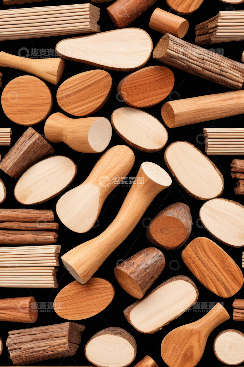 高清大图下载【趣麦麦图】多样木质材料特写