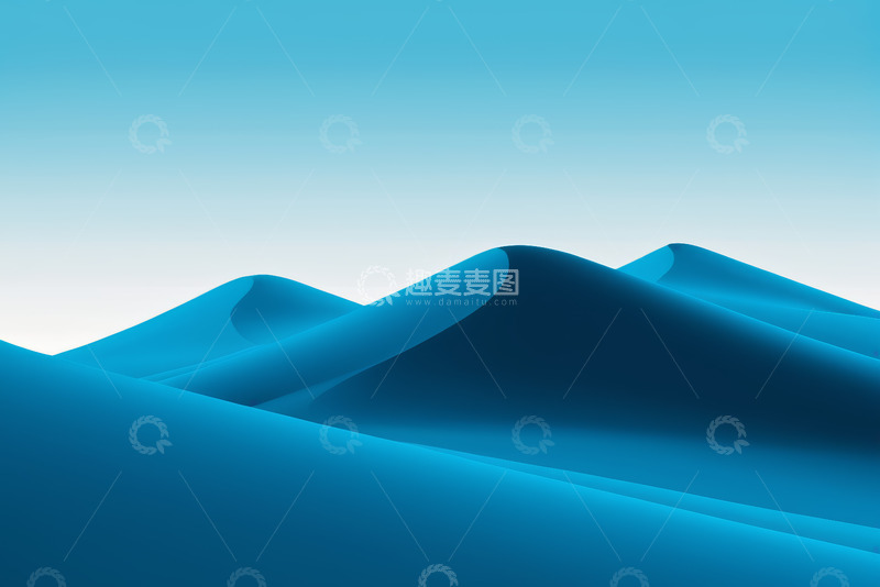 高清大图下载【趣麦麦图】蓝色沙丘抽象背景