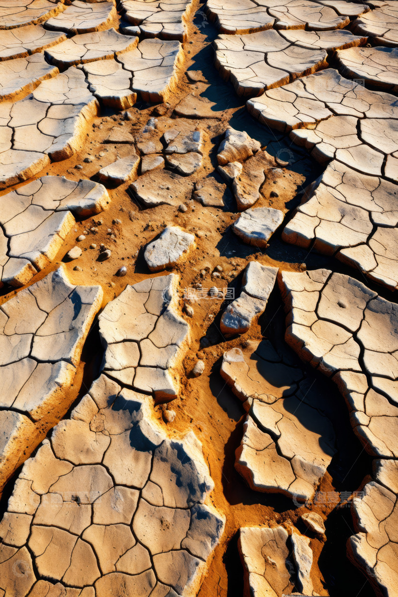 高清大图下载【趣麦麦图】干裂的干旱土地景象