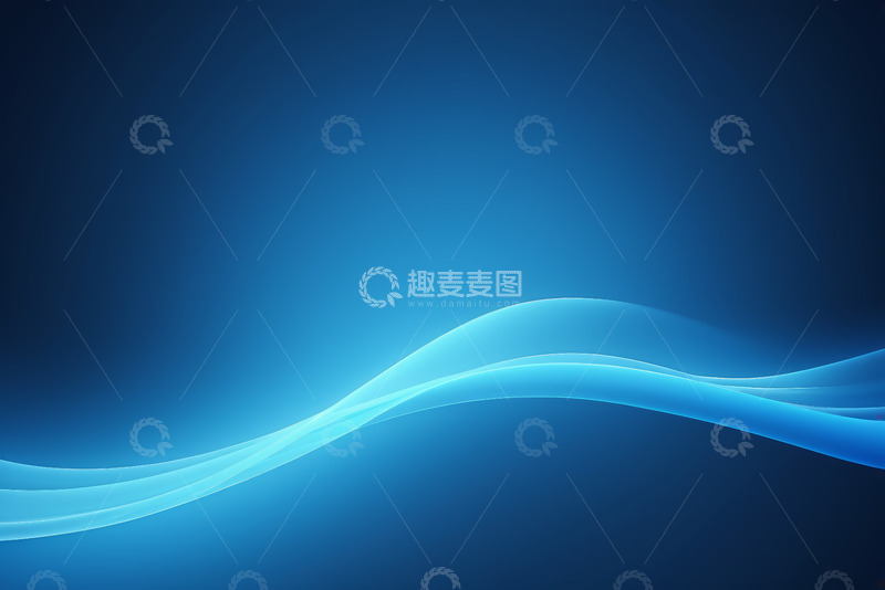 高清大图下载【趣麦麦图】蓝色抽象波浪背景素材