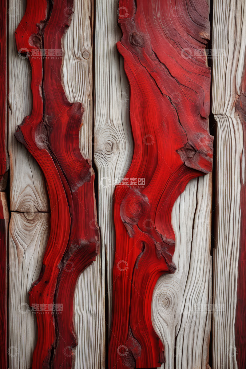 高清大图下载【趣麦麦图】红白色相间木质纹理背景