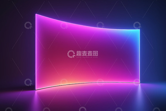 彩色发光弧形背景素材