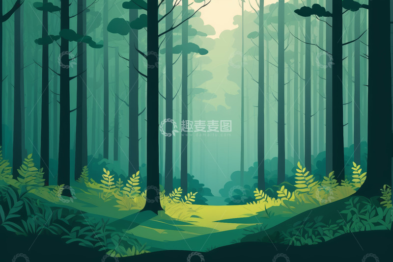 高清大图下载【趣麦麦图】静谧森林自然风光